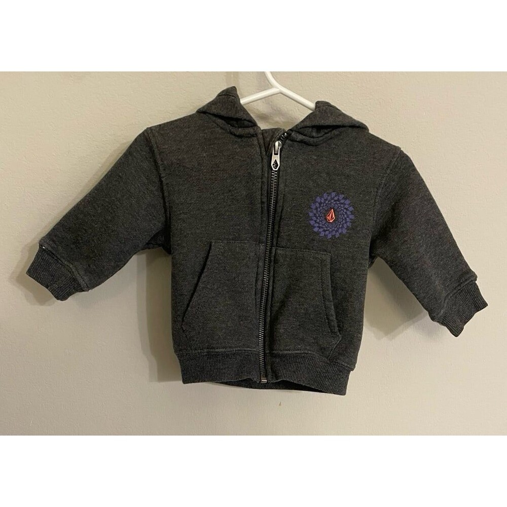 Grey Gray Volcom Baby Sweatshirt Hoodie, Size 12 months